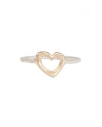 Jane Pope Jewelry | Metallic Mixed Metals Heart Ring | Lyst