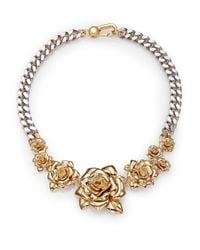Marc By Marc Jacobs | Metallic Jerrie Rose Statement Necklace | Lyst