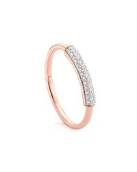 Monica Vinader | Pink Stellar Diamond Stacking Ring | Lyst