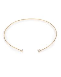 Phyne By Paige Novick | Metallic Gigi 6.5mm White Akoya Pearl, Diamond & 14k Yellow Gold Collar Necklace | Lyst