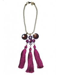 Matthew Williamson | Pink EXCLUSIVE Jeweled Crescent Necklace | Lyst