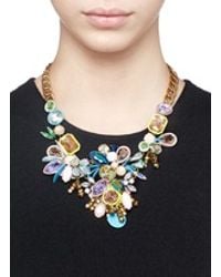J.Crew | Metallic Crystal Statement Necklace | Lyst
