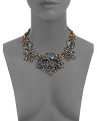 Oscar de la Renta | Blue Crystal Hearts & Stars Bib Necklace | Lyst