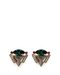 Iosselliani | Metallic Pyramid Crystal Earrings | Lyst