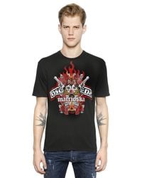 DSquared² | Black Matrioska Print T-shirt for Men | Lyst