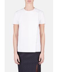 Protagonist | White T Shirt 11 Button Detail T | Lyst