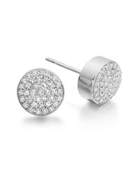 Monica Vinader | Metallic Ava Button Stud Earrings | Lyst
