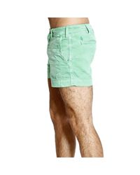 Ralph Lauren Blue Label | Green Trouser Short Cotton Delave' | Lyst