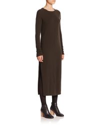 Helmut Lang | Green Cashmere Tunic Dress | Lyst