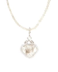 Nina Runsdorf | Metallic One Of A Kind Ice Grey Diamond Bead Necklace | Lyst