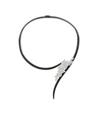 AS29 | Bamboo Necklace With Black And White Diamonds | Lyst