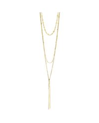 Arme De L'Amour | Metallic 3 Layer Link Triangle Necklace | Lyst