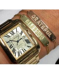 Anne Sisteron - 14kt Yellow Gold Diamond Grateful Bracelet - Lyst