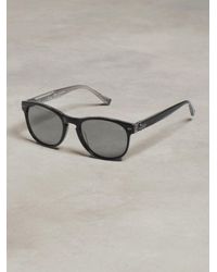 John Varvatos | Black Retro Sunglass With Guitar Head Detail for Men | Lyst