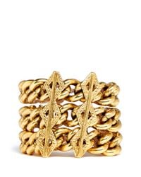 Ela Stone | Metallic Paloma Geometric Charm Triple Strand Bracelet | Lyst