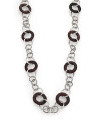 John Hardy | Metallic Palu Rose Wood & Sterling Silver Link Station Sautoir Necklace | Lyst