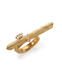 Kelly Wearstler | Metallic Faxon Crystal Quartz Branch Ring | Lyst
