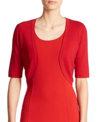 Michael Kors | Red Merino Shrug Cardigan | Lyst