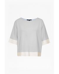 French Connection | Gray Valentine Viscose Top | Lyst
