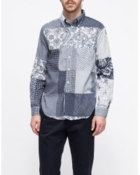 Engineered Garments | Blue Mixed Prints Shirt for Men | Lyst