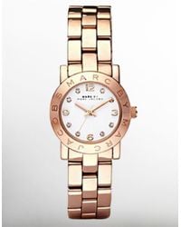 Marc By Marc Jacobs | Metallic Amy Glitz Rose Goldtone Stainless Steel Bracelet Watch | Lyst