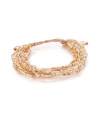 Chan Luu | Metallic Crystal Multi-row Beaded Bracelet | Lyst