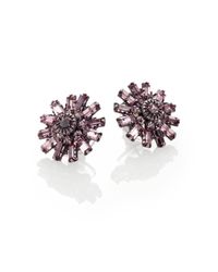 DANNIJO | Metallic Charlotte Crystal Button Earrings | Lyst
