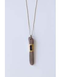 Velvet By Graham & Spencer | Driftwood Amulet With Black Beads By See Real Flowers | Lyst