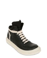 D.GNAK | Black Leather High Top Sneakers for Men | Lyst