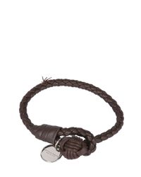 Bottega Veneta | Black Intrecciato Nappa Leather Bracelet for Men | Lyst