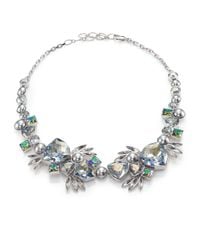 Ca&Lou | Metallic Tea Crystal & Faux Pearl Necklace | Lyst