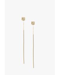 7 For All Mankind | Metallic Tai Sm Pyramid Earrings In Gold | Lyst