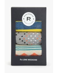 7 For All Mankind - Richer Poorer The Long Weekend 3-pack Sock Set In Yellow - Lyst