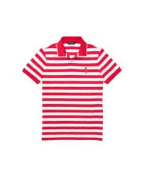 Ralph Lauren | Red Slim-fit Striped Piqué Polo for Men | Lyst