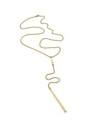 Jennifer Zeuner | Metallic Chelsea Double Bar Lariat | Lyst