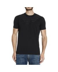 Emporio Armani | Black T-shirt for Men | Lyst