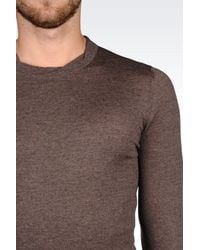 Emporio Armani | Brown Crewneck for Men | Lyst