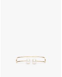 Vibe Harsløf | Metallic Lacepiece Pearls Gold | Lyst