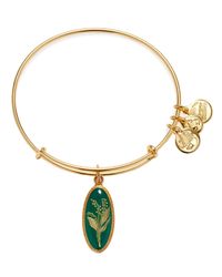 ALEX AND ANI | Gold Purity Of The Heart Lily Of The Valley Expandable Wire Bangle | Lyst