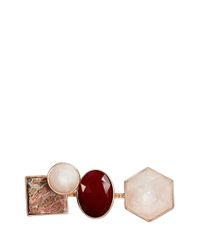 Eddie Borgo | Multicolor Two Finger Mixed Ring | Lyst