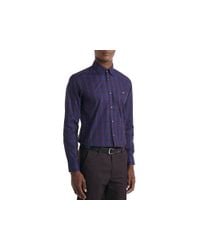 Ted Baker | Purple Thepane Check Classic Fit Button Down Shirt for Men | Lyst