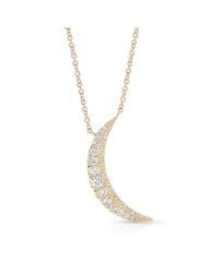 Anne Sisteron | Metallic 14kt Yellow Gold Diamond Luna Necklace | Lyst
