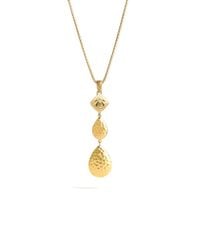 John Hardy | Metallic Classic Chain Pendant Necklace, Hammered 18k Gold, Diamonds | Lyst
