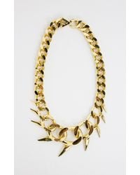Nicole Miller | Metallic Fin Oversized Collar Necklace | Lyst