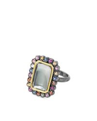 She Bee Gem | Gray Megatronix Silver Topaz and Sapphire Ring | Lyst