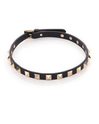 Valentino | Metallic Rockstud Leather Choker | Lyst