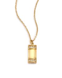 Kwiat | Metallic Diamond & 18k Yellow Gold Small Tag Pendant Necklace | Lyst