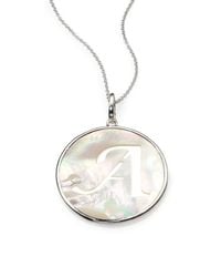 Ippolita | Metallic Mother-of-pearl & Sterling Silver Large Initial Charm | Lyst
