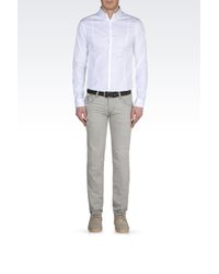 Armani Jeans | White Stretch Cotton Poplin Shirt for Men | Lyst