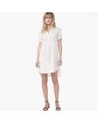 James Perse White Linen Shirt Dress